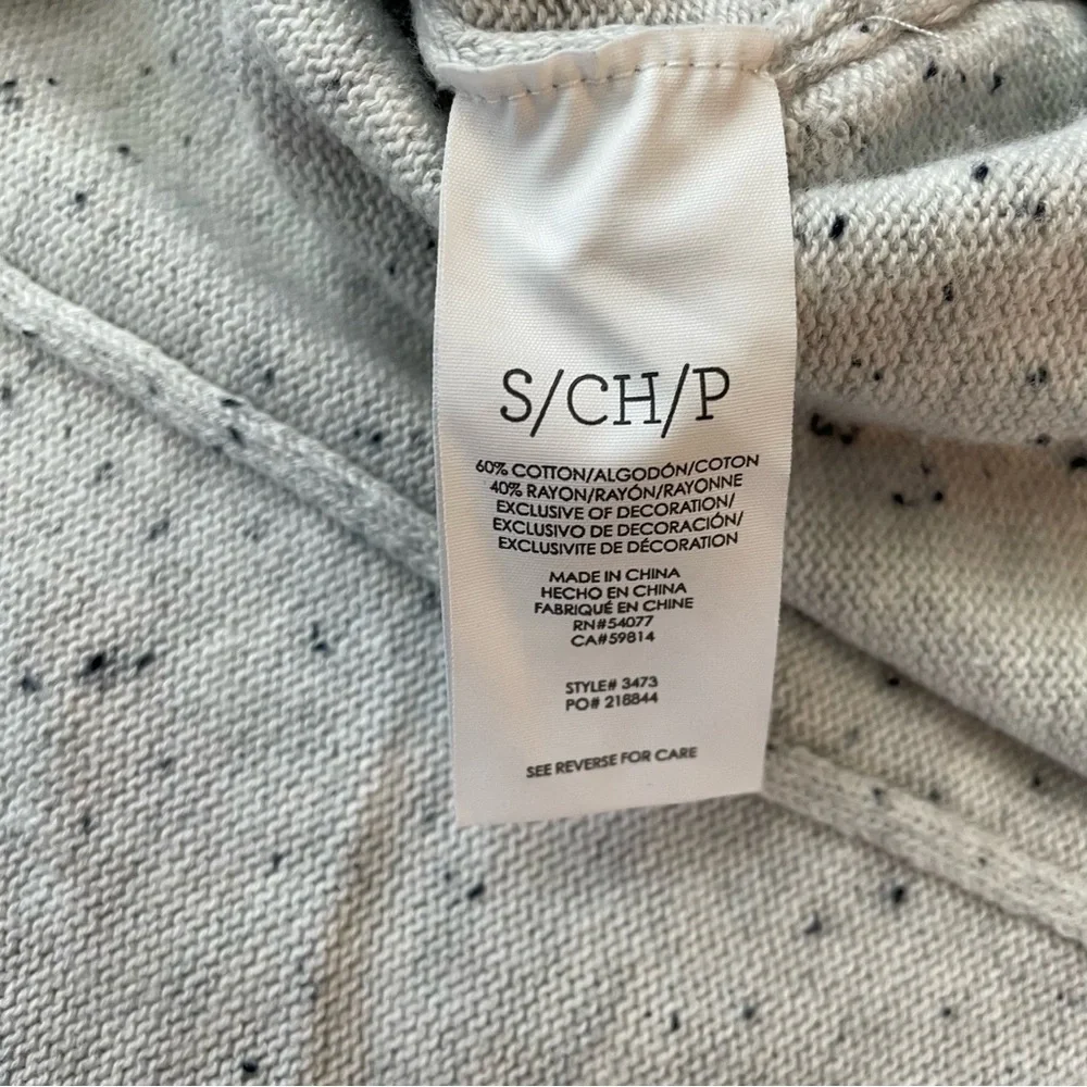 CAbi Short Sleeve Pull-Over Speckled Hoodie Sweater Style 3473 Size Small - Picture 8 of 11